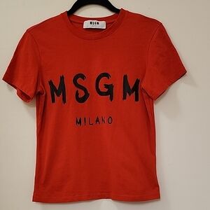 MSGM Vibrant Red Milano Baby  Tee Size XS